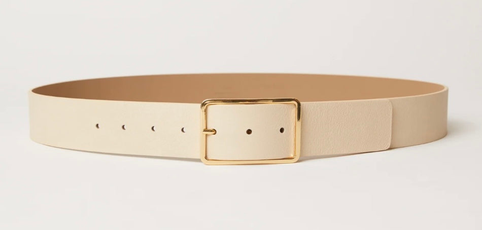 Milla Leather Belt Latte/Gold