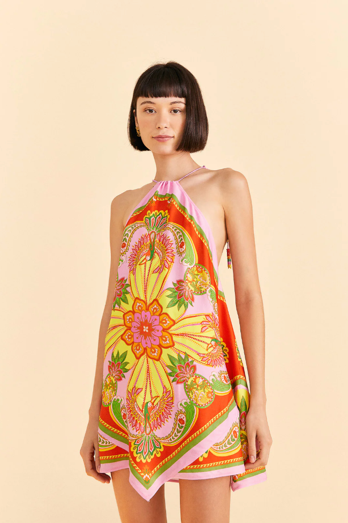 Scarf Mini Dress Beach Toucans