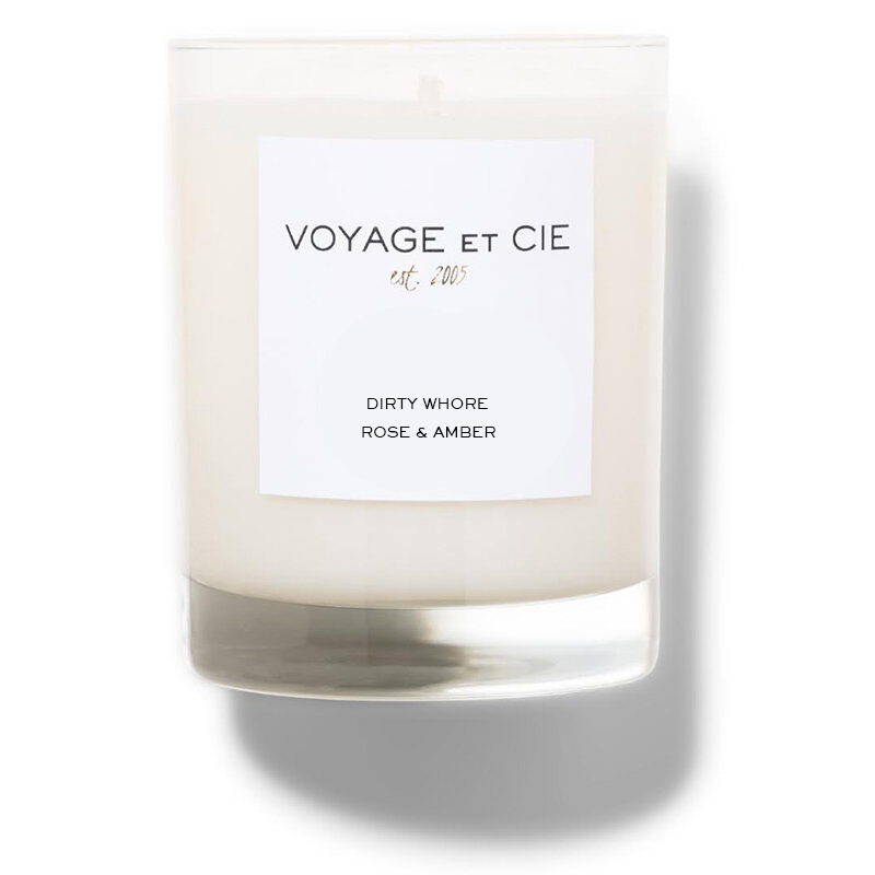 Dirty Whore Rose & Amber Candle